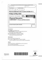 Pearson Edexcel GCSE Physical Education 1PE0&sol;01 June 2026 Question Paper &vert; GCSE Paper 01 Exam Practice & Revision PDF