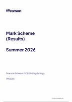 Pearson Edexcel GCSE Psychology 1PS0&sol;01 June 2026 Mark Scheme &vert; GCSE Paper 01 Exam Marking Guide & Revision PDF