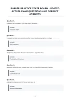 Barber Practice State Board Updated&NewLine;Actual Exam Questions And Correct&NewLine;Answers