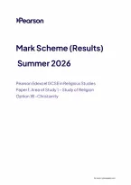 Pearson Edexcel GCSE Religious Studies A 1RA0&sol;1B June 2026 Mark Scheme &vert; GCSE Paper 1B Exam Marking Guide & Revision PDF
