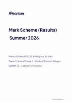 Pearson Edexcel GCSE Religious Studies A 1RA0&sol;2A June 2026 Mark Scheme &vert; GCSE Paper 2A Exam Marking Guide & Revision PDF