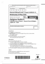 Pearson Edexcel GCSE Religious Studies A 1RA0&sol;2C June 2026 Question Paper &vert; GCSE Paper 2C Exam Practice & Revision PDF
