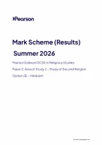Pearson Edexcel GCSE Religious Studies A 1RA0&sol;2E June 2026 Mark Scheme &vert; GCSE Paper 2E Exam Marking Guide & Revision PDF
