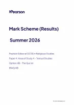 Pearson Edexcel GCSE Religious Studies A 1RA0&sol;4B June 2026 Mark Scheme &vert; GCSE Paper 4B Exam Marking Guide & Revision PDF