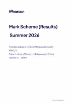 Pearson Edexcel GCSE Religious Studies B 1RB0&sol;1C June 2026 Mark Scheme &vert; GCSE Paper 1C Exam Marking Guide & Revision PDF