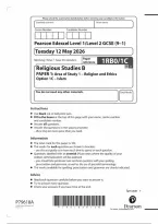 Pearson Edexcel GCSE Religious Studies B 1RB0&sol;1C June 2026 Question Paper &vert; GCSE Paper 1C Exam Practice & Revision PDF