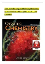 TEST BANK for Organic Chemistry 6th Edition By Janice Smith &sol; All&NewLine;Chapters 1 - 29 &sol; Full Complete 