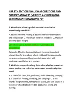 NRP 8th Edition Final Exam Questions and Correct Answers 2026 &ndash; Practice Test and Study Guide