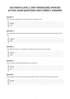 Xactimate Level 2 Cert Knowledge Updated&NewLine;Actual Exam Questions And Correct Answers