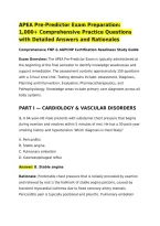 APEA Pre-Predictor Exam Preparation&colon; 1&comma;000&plus; Comprehensive Practice Questions with Detailed Answers and Rationales&NewLine;Comprehensive FNP & AGPCNP Certification Readiness Study Guide&NewLine;Exam Overview&colon; The APEA Pre-Predictor Exam is typically administered at the 