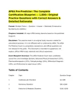 APEA Pre-Predictor&colon; The Complete Certification Blueprint &mdash; 1&comma;000&plus; Original Practice Questions with Correct Answers & Detailed Rationales&NewLine;Format&colon; Multiple Choice &mdash; Question &srarr; Answer &srarr; Rationale &lpar;Consecutive Numbering Q1&ndash;Q1000&plus;&rpar;&NewLine;Chapters Included&colon; All maj