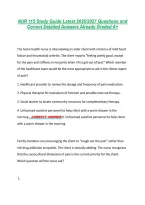 NUR 115 Study Guide Latest 2026&sol;2027 Questions and &NewLine;Correct Detailed Answers Already Graded A&plus; 