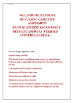  WGU D439 Foundations of Nursing&colon; Objective Assessment Exam Q&A