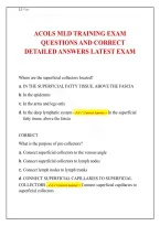 ACOLS Manual Lymph Drainage &lpar;MLD&rpar; Training Exam&colon; Questions and Answers