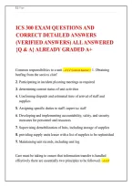 ICS 300 Intermediate Incident Command System&colon; Exam Questions and Answers