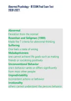 Abnormal Psychology - IB EXAM&period;Final Exam Test 20262027&period;&NewLine;