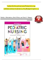 Test Bank for Wong&rsquo;s Essentials of Pediatric Nursing 10th Edition by Hockenberry&comma; Wilson & Rodgers &ndash; Chapters 1&ndash;30&comma; Pediatric Nursing Questions and Answers 2026&ndash;2027