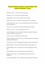 For Vanders Human Physiology By Eric Widmaier Hershel Raff Kevin Strang 100 Correct Answers Verified A Graded