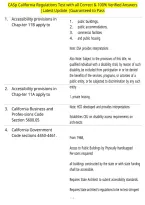 CASp California Regulations Test with all Correct & 100&percnt; Verified Answers &vert;Latest Update &vert;Guaranteed to Pass