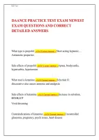 DAANCE Practice Test Exam&colon; Anesthesia and Anesthetic Agents Q&A