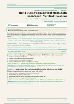 HESI RN Med-Surg Exam 2026&sol;2027 &vert; 200 Verified Questions & Answers &vert; Elsevier Evolve Clinical Judgment &vert; Instant Download