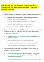 EPA Section 609 Certification Exam 2026&sol;2027 &vert; Automotive A&sol;C Refrigerant Practice Questions & Verified Answers