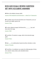 Bcis 2610 Exam 2 Practice Questions&NewLine;And Complete Solutions&NewLine;
