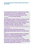 Abnormal Psychology&colon; Chapter 1 Introduction to Methods and Research&period;Final Test Paper 20262027&period;&NewLine;