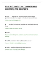Bcis 2610 Final Exam Comprehensive&NewLine;Questions And Solutions