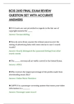 Bcis 2610 Final Exam Review&NewLine;Question Set With Accurate&NewLine;Answers
