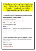 Walden University Nursing Board Exam Review &NewLine;2026 &vert; Evidence-Based Practice and Clinical &NewLine;Scenarios &vert; Questions & Answers Plus &NewLine;Rationales &vert; Instant Pdf Download