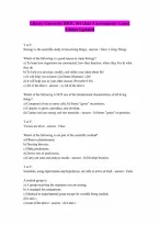 Liberty University BIOL 101 QUIZ 9 Verified Latest Update