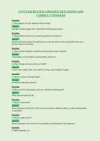 Cp Exam Review Updated Questions And&NewLine;Correct Answers