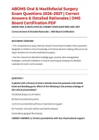 ABOMS Oral & Maxillofacial Surgery Exam Questions 2026&ndash;2027 &vert; Correct Answers & Detailed Rationales &vert; OMS Board Certification PDF