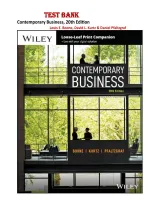 Test Bank &mdash; Contemporary Business&comma; 20th Edition &mdash; Louis E&period; Boone&comma; David L&period; Kurtz & Daniel Pfaltzgraf &mdash; ISBN 9781394274413 &mdash; Latest Update 2026&sol;2027 &mdash; &lpar;All Chapters Covered 1&ndash;18&rpar;