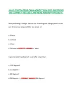 Hvac Contractor Exam Newest 2026&sol;2027 Questions &NewLine;And Correct Detailed Answers Already Graded A&plus; 