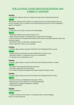 Nur 212 Final Exam Updated Questions And&NewLine;Correct Answers