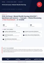 NUR 256 Exam 1 Mental Health Nursing 2026&sol;2027 &ndash; Questions and Answers &vert; Psychiatric Care &vert; Complete Verified Answers &vert; Detailed Rationales &ndash; Pass Guaranteed &ndash; A&plus; Graded
