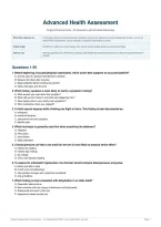 Advanced Health Assessment Practice &vert; WGU D117 &vert; 50 Original Questions &plus; Rationales