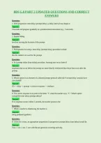 Bds G&period;8 Part 2 Updated Questions And Correct&NewLine;Answers