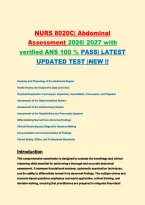 NURS 8020C&vert; Abdominal&NewLine;Assessment 2026&vert; 2027 with&NewLine;verified ANS 100 &percnt; PASS&vert; LATEST&NewLine;UPDATED TEST &vert;NEW &excl;&excl;