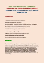 Nurs 8020C Respiratory Assessment&NewLine;Questions And Correct Answers &lpar;Verified&NewLine;Answers&rpar; Plus Rationales 2026 Q&A &vert; Instant&NewLine;Download Pdf