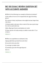 Bio 100 Exam 3 Practice Questions&NewLine;And Complete Solutions
