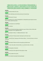 Origym Level 2 Gym Instructor Moduel 1&NewLine;Skeleton &comma;Joints&comma; And Effects On Exercise&period;&NewLine;Updated Questions And Correct Answers