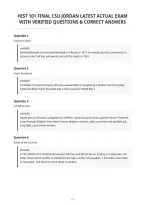 Hist 101 Final Csu Jordan Latest Actual Exam&NewLine;With Verified Questions & Correct Answers&NewLine;
