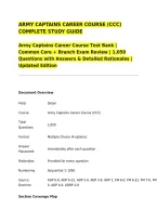 ARMY CAPTAINS CAREER COURSE &lpar;CCC&rpar; COMPLETE STUDY GUIDE&NewLine;Army Captains Career Course Test Bank &vert; Common Core &plus; Branch Exam Review &vert; 1&comma;050 Questions with Answers & Detailed Rationales &vert; Updated Edition&NewLine;&lowbar;&lowbar;&lowbar;&lowbar;&lowbar;&lowbar;&lowbar;&lowbar;&lowbar;&lowbar;&lowbar;&lowbar;&lowbar;&lowbar;&lowbar;&lowbar;&lowbar;&lowbar;&lowbar;&lowbar;&lowbar;&lowbar;&lowbar;&lowbar;&lowbar;&lowbar;&lowbar;&lowbar;&lowbar;&lowbar;&lowbar;&lowbar;&lowbar;&lowbar;&lowbar;&lowbar;&lowbar;&lowbar;&lowbar;&lowbar;&NewLine;Document Ove
