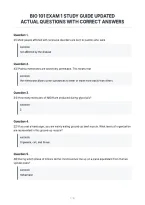 Bio 101 Exam 1 Study Guide Updated&NewLine;Actual Questions With Correct Answers