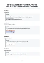 Bio 101 Exam 2 Review Frequently Tested&NewLine;Actual Questions With Correct Answers