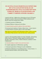 Sci 225 Final Exam &lpar;Nightingale&rpar; Newest 2026&sol; &NewLine;2027 Actual Exam Test Bank&vert; Sci 225 &NewLine;Pathophysiology Final Exam Review With &NewLine;Complete 300 Real Exam Questions And &NewLine;Correct Verified Answers&sol; Already Graded A&plus; 