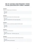 Bio 101 Lab Final Exam Frequently Tested&NewLine;Actual Questions With Correct Answers&NewLine;